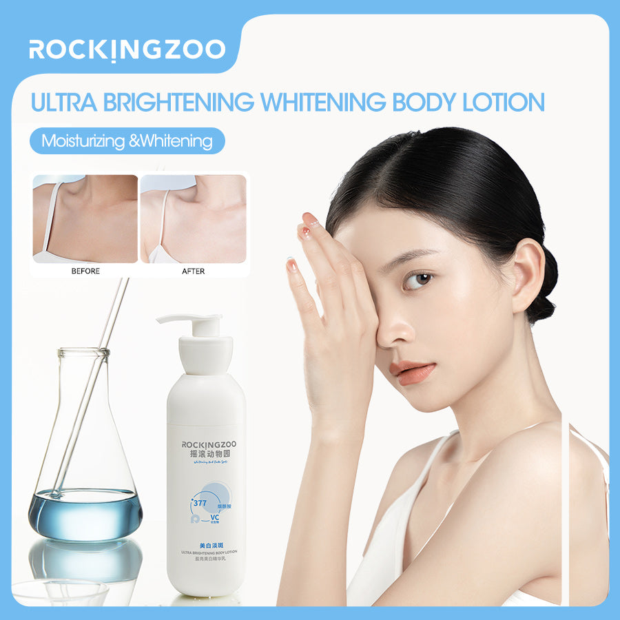 ROCKINGZOO-Brightening Whitening Body Lotion Moisturizing Hydrating Niacinamide Whitening Essence Lotion 210g