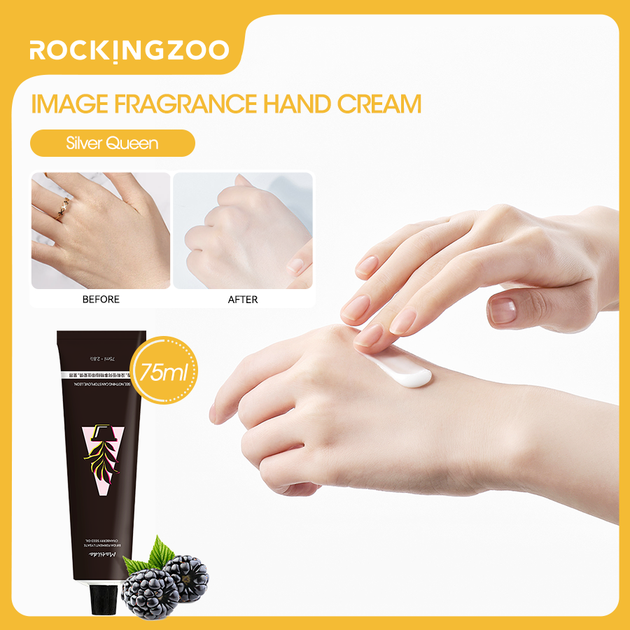 Rocking zoo Plant Fragrance Hand Cream Moisturizes, Hydrates, and Provides Long-Lasting Scent - Convenient 75ml Size