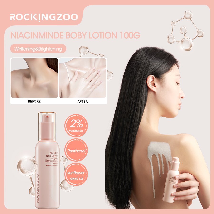 Rocking zoo Nicotinamide Clear body lotion Whitening 100g-Bottle container version