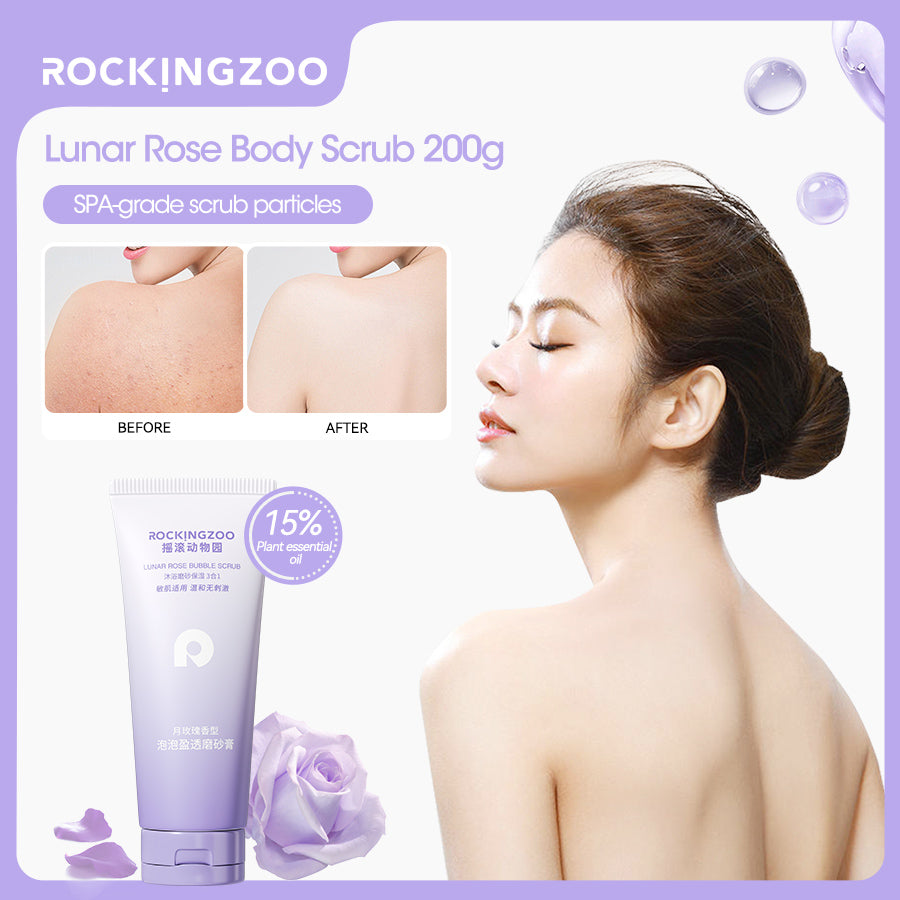 Rockingzoo— Full Body Exfoliating cleaning Moisturizing Lunar Rose Body Scrub 200g